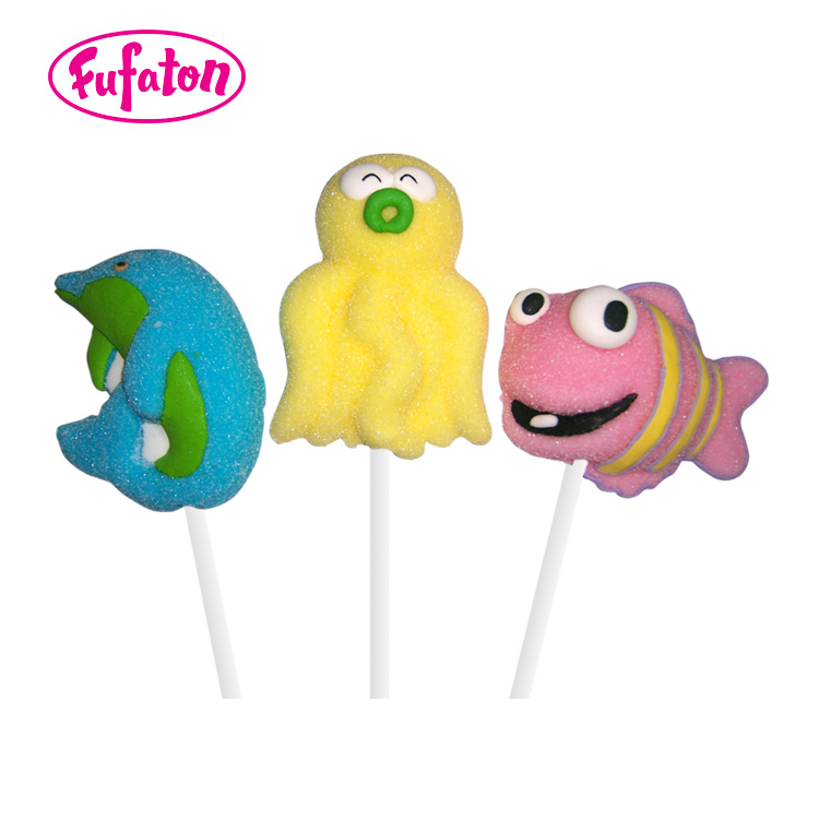 Sea Animal Whale Marshmallow Candy Lollipop | Cute Animal Candy Manufacturer & Wholesale Supplier