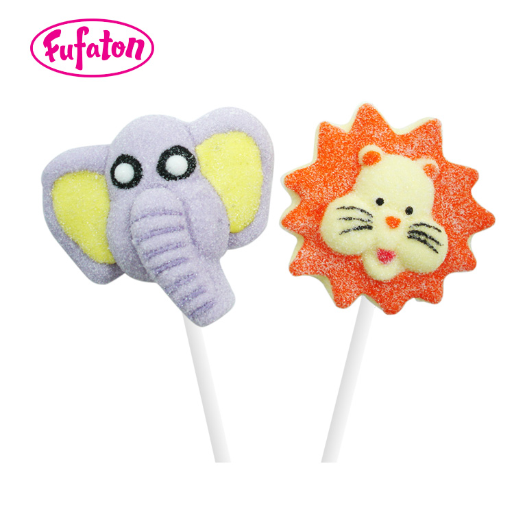 Safari Shaped Marshmallow Lollipop | Animal Novelty Candy Manufacturer & Wholesale Supplier
