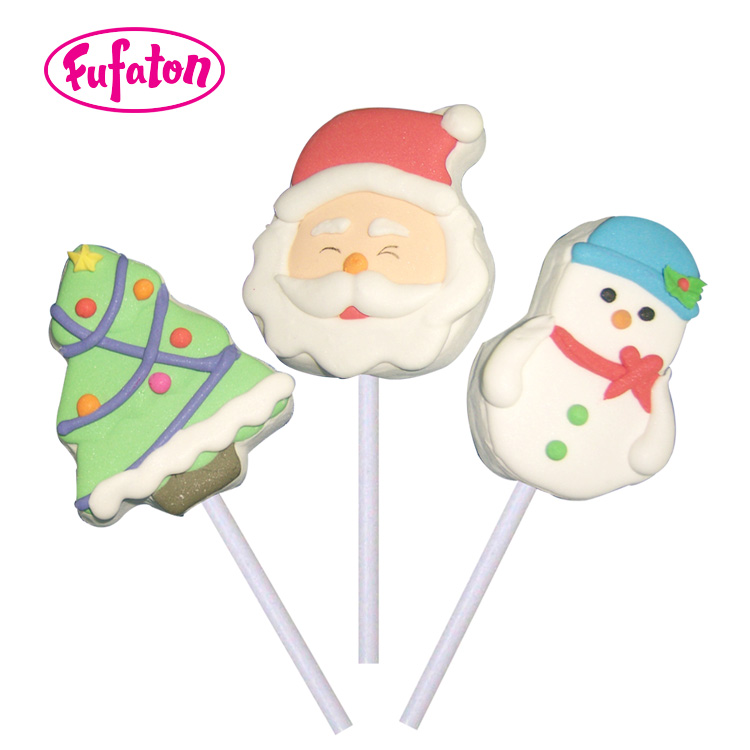 Flat marshmallow pops