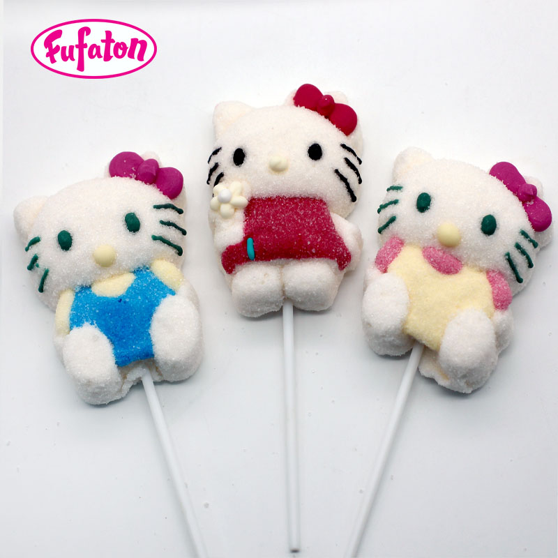 Cute Cat Shaped Marshmallow Lollipop | Novelty Marshmallow Candy Manufacturer & Supplier