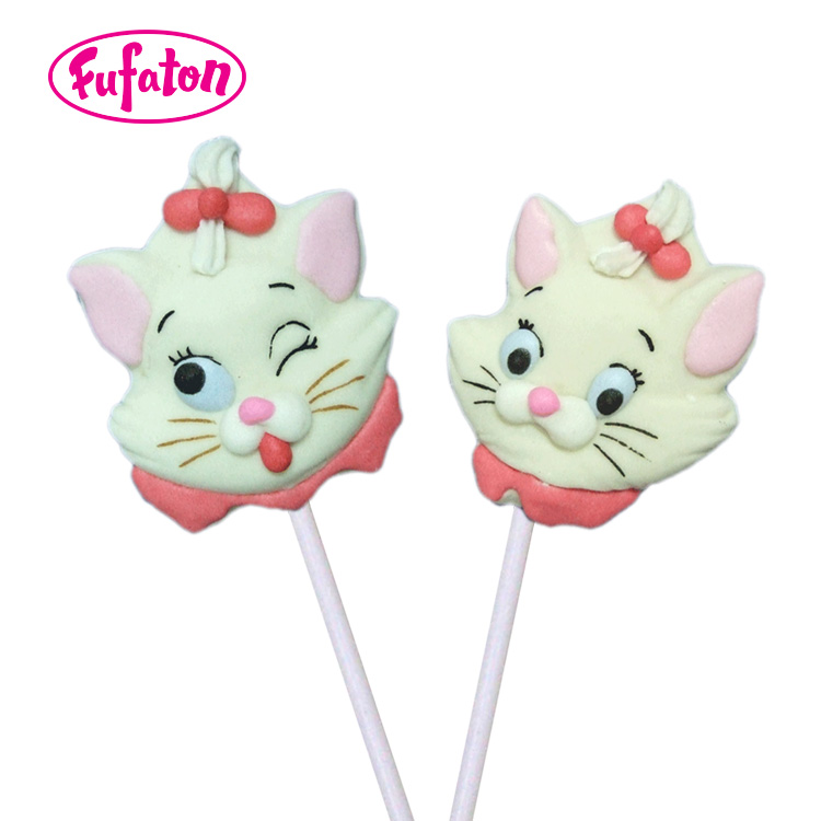Animal Cat Shaped Marshmallow Lollipop | Wholesale Candy Exporter