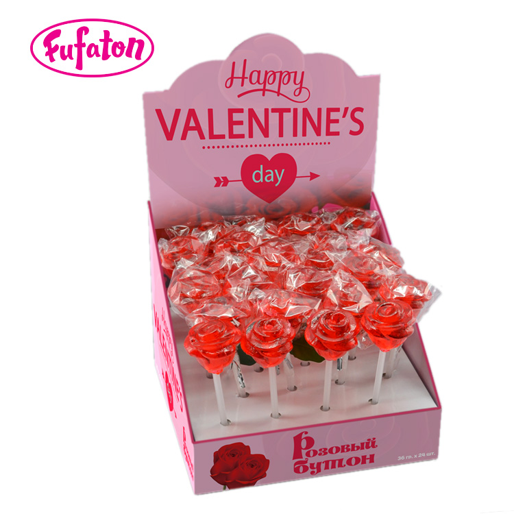 3D Rose Shaped Lollipops Candy for Valentine