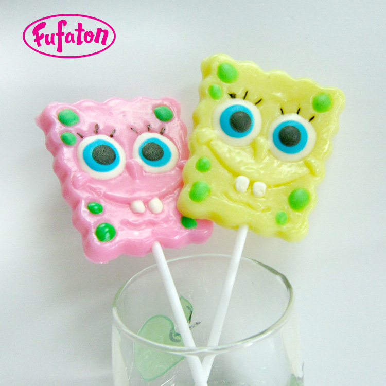Sponge Bob Shaped Lollipop Candy Wholesale Supplier | Cartoon Candy Exporter