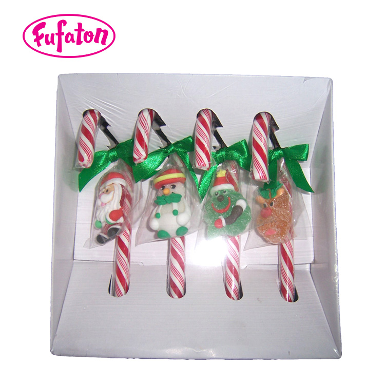 4pk Candy Cane Lollipops Christmas Decorations with Jelly Candy | Holiday Candy Manufacturer & Supplier