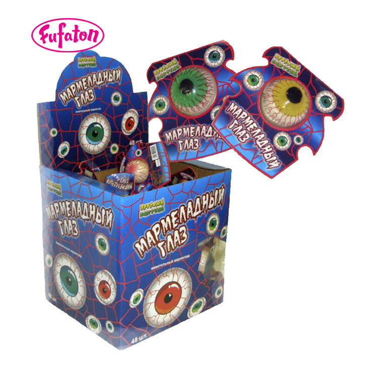 Gummy Candy Eyeballs with Paper Clip for Halloween | Novelty Gummy Candy Manufacturer & Supplier
