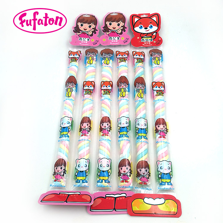 Long Twist rope shaped marshmallow Leg Candy