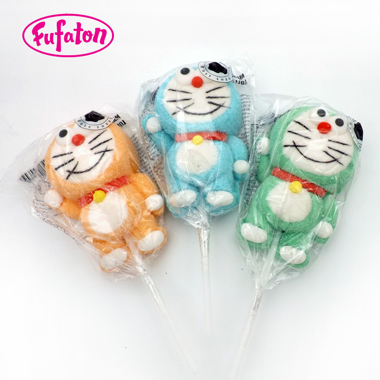 Doraemon Shaped marshmallow Lollipop Candy