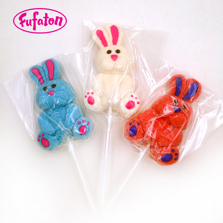 Lovely Rabbit Shaped Marshmallow Lollipop Candy Wholesale | Cute Bunny Candy Manufacturer