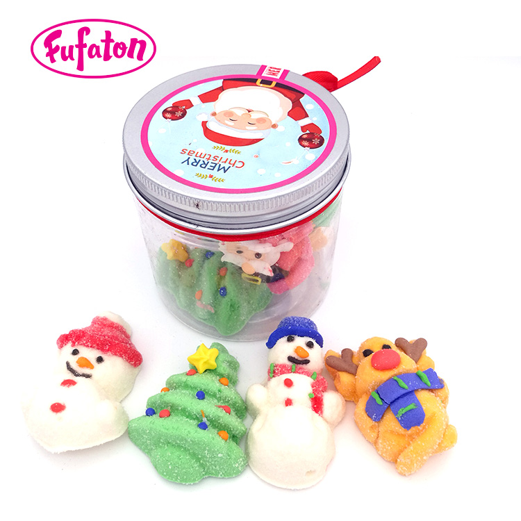 Christmas Mini Marshmallow Character in Jar Wholesale | Holiday Candy Manufacturer