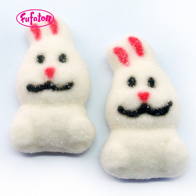 Hand Decorated Marshmallow Bunny For cakes