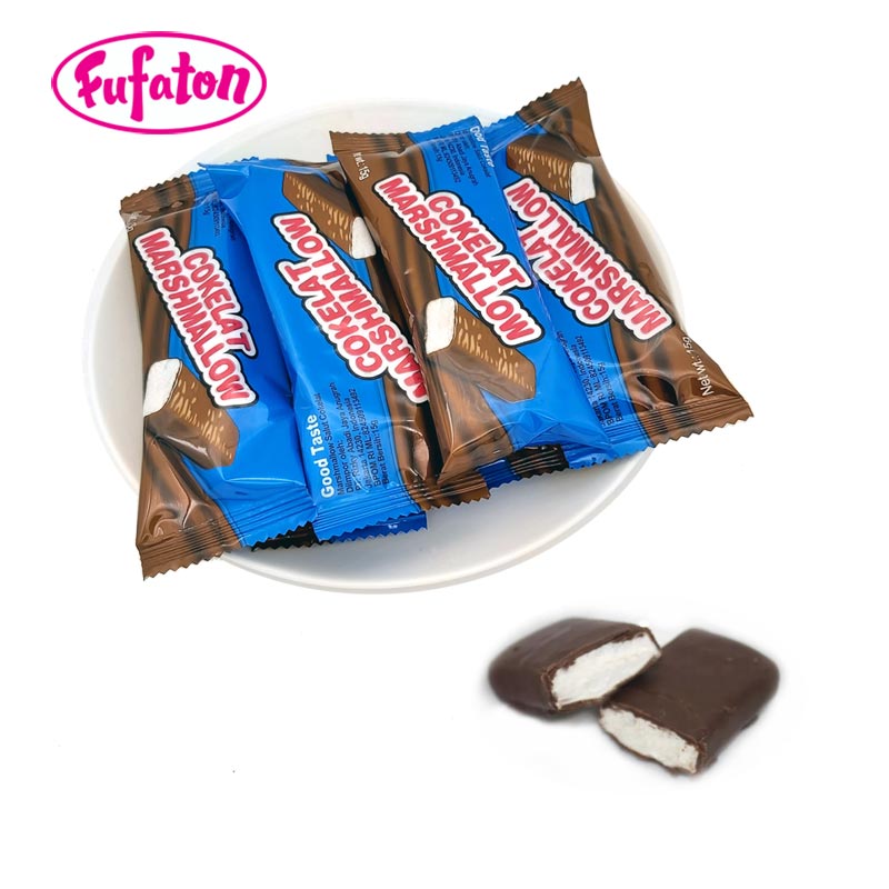 Sweet Crispy Chocolate Coated Marshmallow Candy Bar