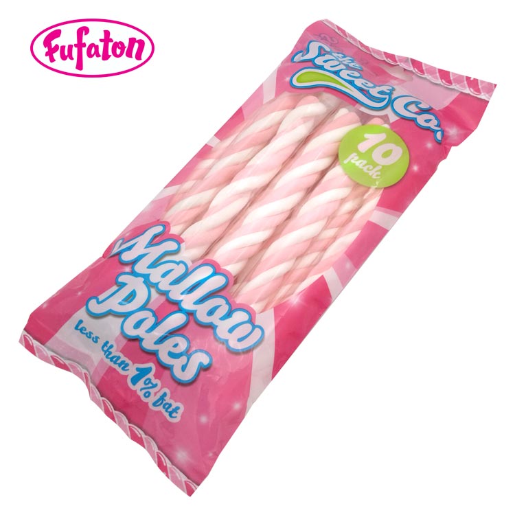 Halal Gelatin Natural Color Long Twist Marshmallow