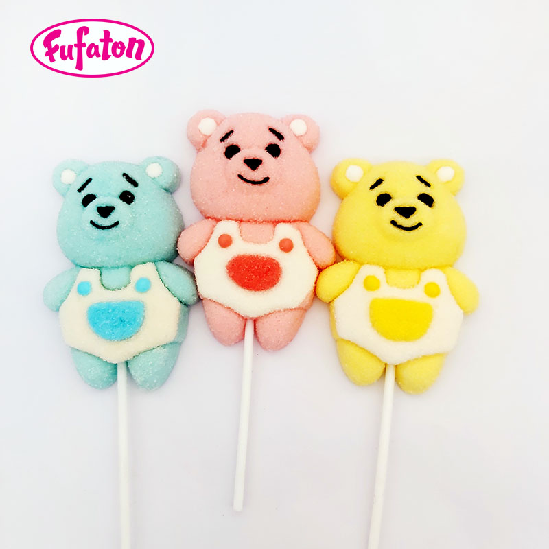 Bear Shaped Marshmallow Lollipop Wholesale | Teddy Bear Candy Supplier