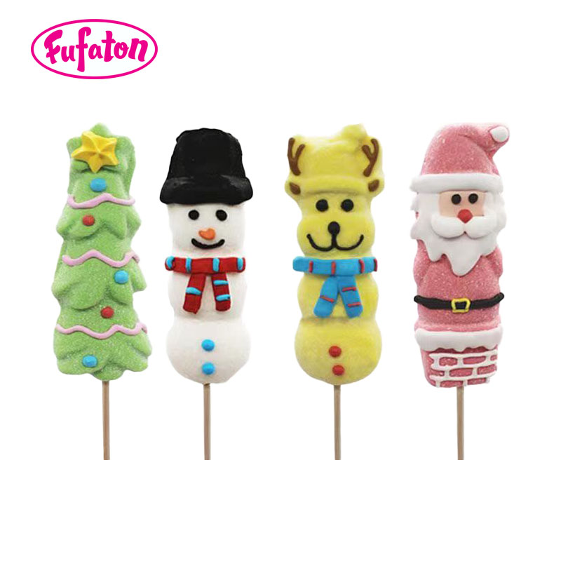 Long Christmas Marshmallow Lollipop Wholesale | Holiday Candy Manufacturer
