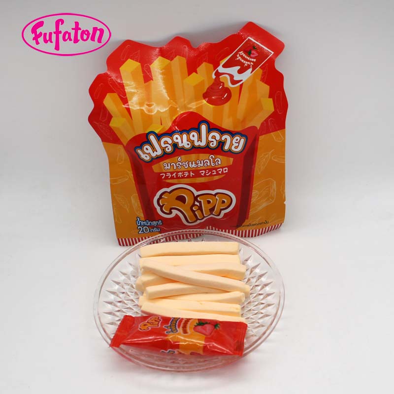 Fruit Flavored Yummy Mallow Fries Wholesale Supplier | Marshmallow Candy Factory