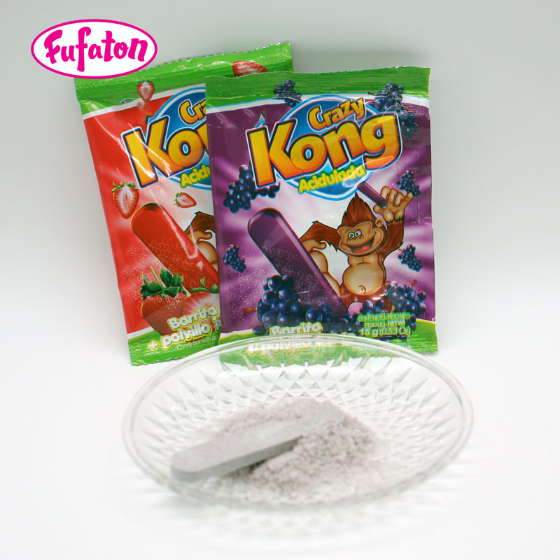 Fun & Dip Dextrose Press Candy Stick With Extreme Sour Powder Candy
