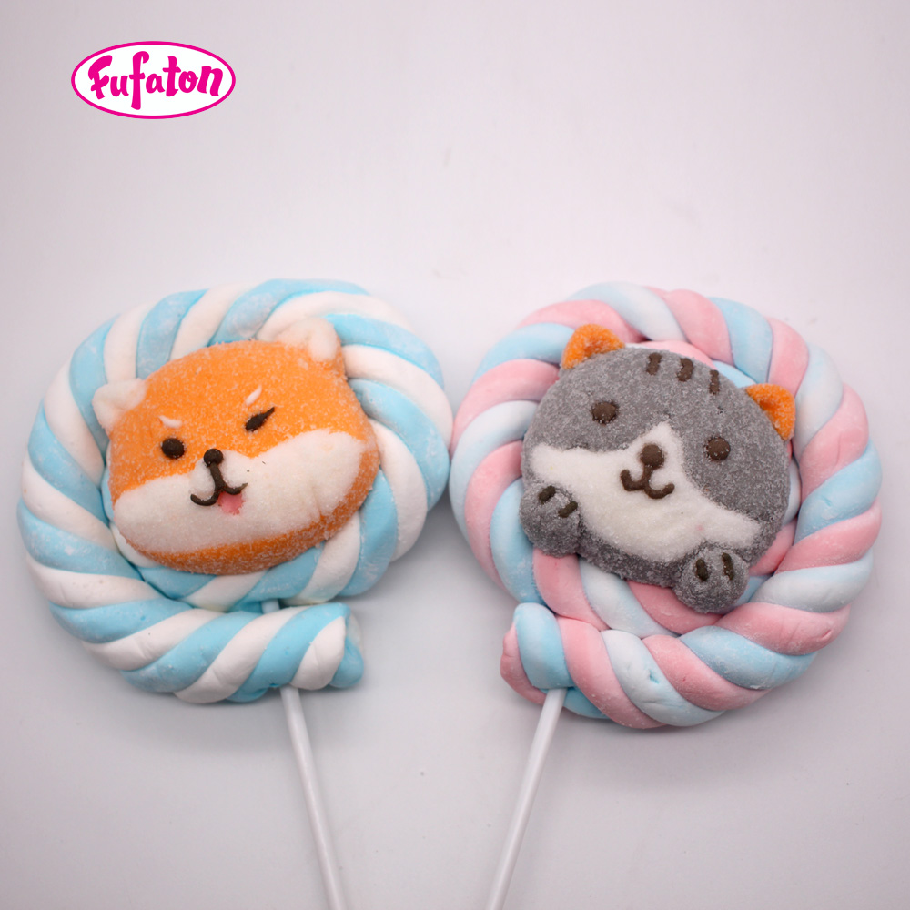 Large Twist Personalized Giant Marshmallow Lollipop with Decorations