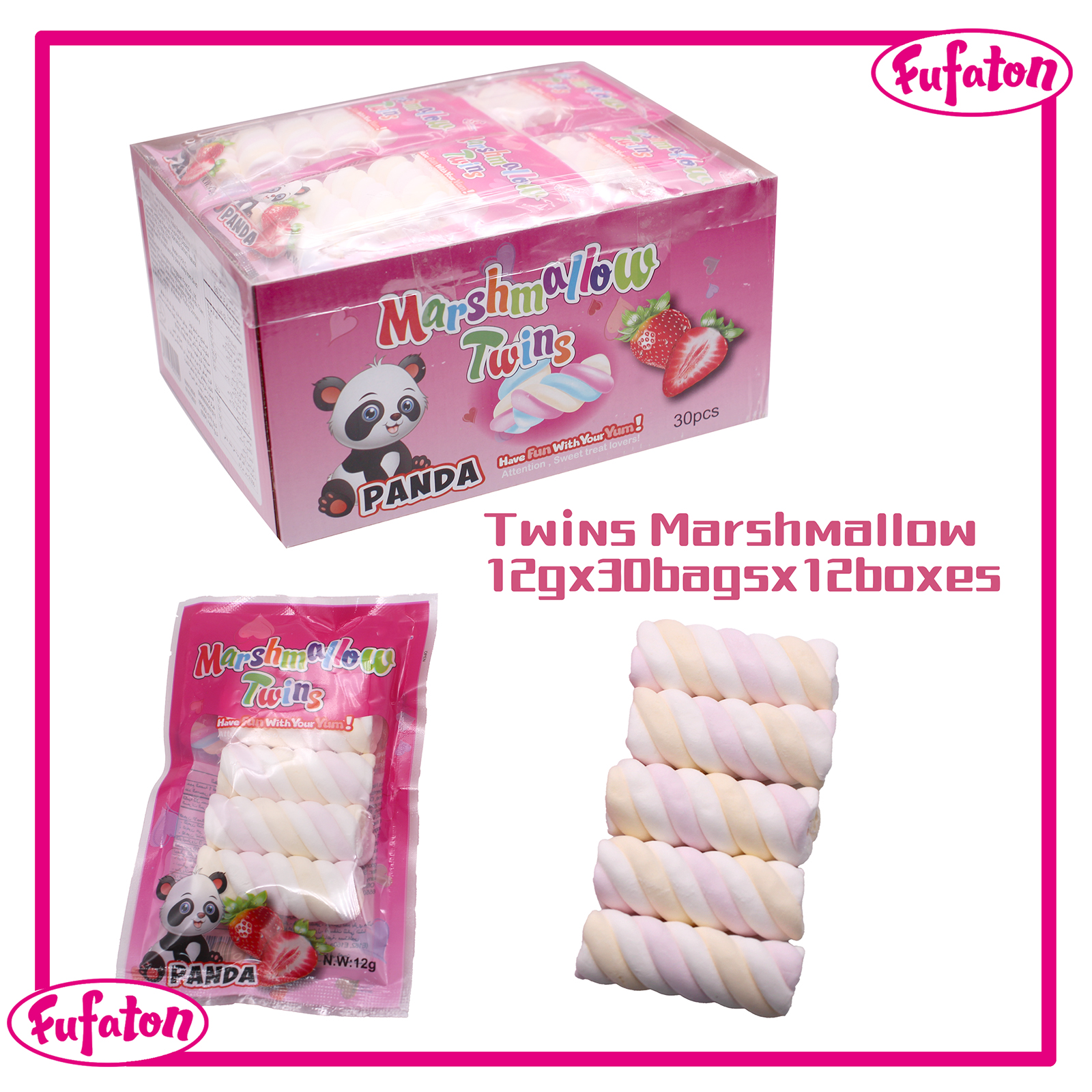 5pk 15g Twist Marshmallow | Wholesale Confectionery Factory & Exporter